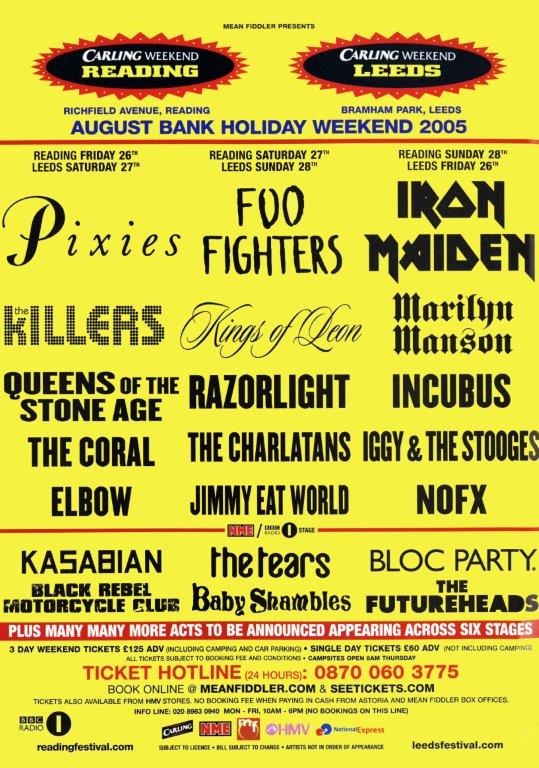 READING LEEDS FESTIVAL 2005 Foo Fighters Poster prints4u