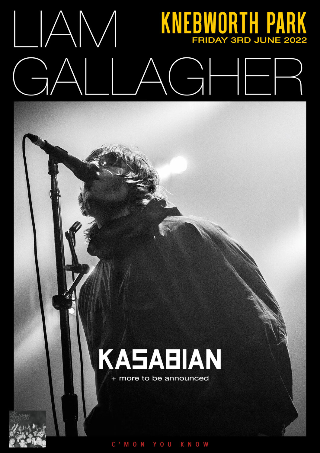 LIAM GALLAGHER Knebworth Park (Friday) 2022 Tour Poster