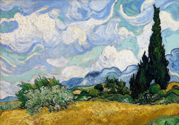 VINCENT VAN GOGH Wheat Field with Cypresses Poster