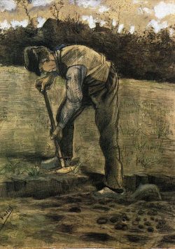 VINCENT VAN GOGH A Digger Poster Print