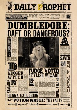 Harry Potter & the Half-Blood Prince Daily Prophet Newspaper Poster Print