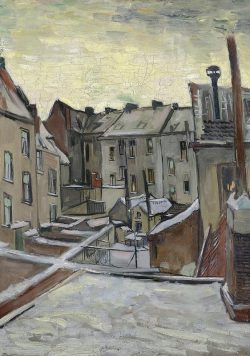 VINCENT VAN GOGH Backyards of Old Houses in Antwerp in the Snow Poster Print