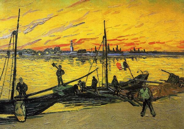 VINCENT VAN GOGH Coal Barges Poster Print