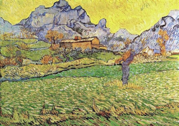 VINCENT VAN GOGH A Meadow in the Mountains - Le Mas de Saint-Paul Poster Print