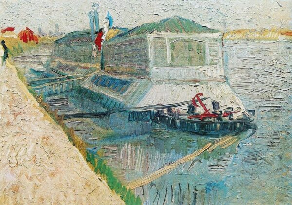 VINCENT VAN GOGH Bathing Float on the Seine at Asnieres Poster Print