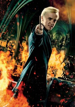 Harry Potter & the Deathly Hallows; Part 2 Draco Malfoy Flames Poster