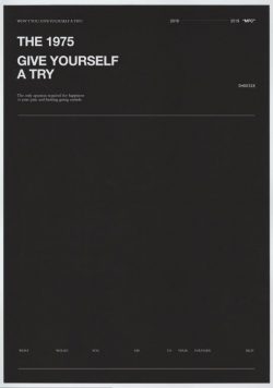 THE 1975 Give Yourself A Try Poster