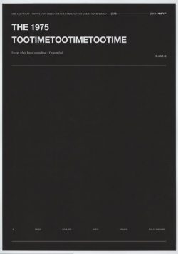 THE 1975  TooTimeTooTimeTooTime Poster Print