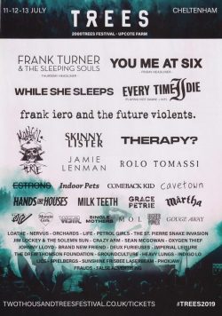 2000 TREES FESTIVAL 2019 Frank Turner - You Me At Six Poster Print