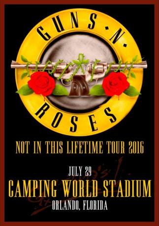 GUNS N ROSES Camping World Stadium Orlando - July 29 2016 Poster
