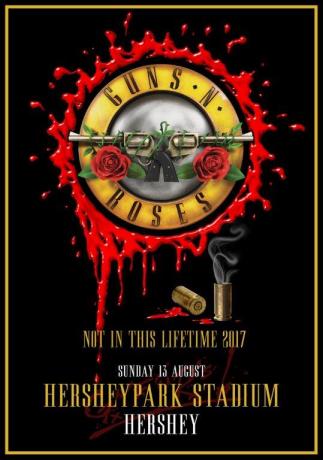 GUNS N ROSES HersheyPark Stadium Hershey - August 13 2017 Poster Print
