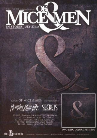 OF MICE & MEN The Flood 2012 UK Tour Poster Print