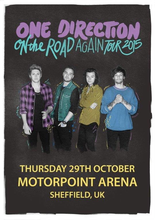 ONE DIRECTION Sheffield Arena - 29th October 2015 Poster
