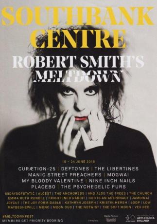 ROBERT SMITH’S MELTDOWN FESTIVAL 2018 Southbank Centre June 2018 Poster Print