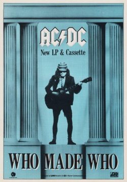 AC/DC Who Made Who Poster