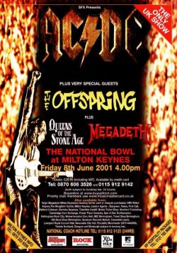 AC/DC Milton Keynes Bowl 2001 Stiff Upper Lip Tour Poster Print