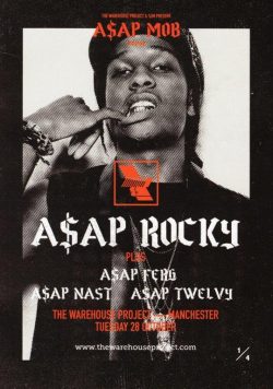 ASAP ROCKY Manchester Warehouse Project 2014 Poster Print