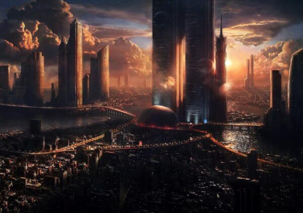 ABSTRACT ART Future City 002 Poster Print