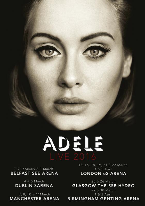 adele tour posters