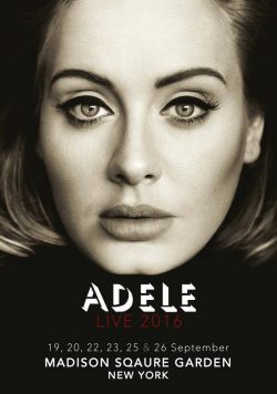 ADELE Madison Square Garden New York 2016 Poster Print