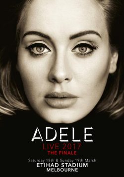 ADELE Live 2017 The Finale: Etihad Stadium Melbourne Poster Print