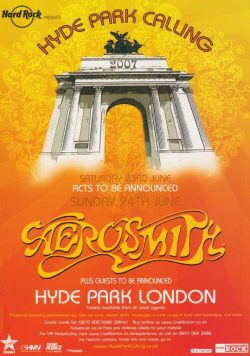 AEROSMITH Hard Park Calling 2007 London Poster