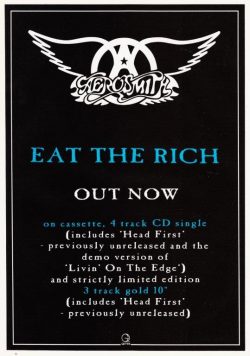 AEROSMITH Eat The Rich Poster Print