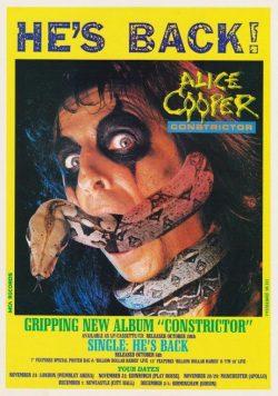ALICE COOPER Constrictor Poster Print