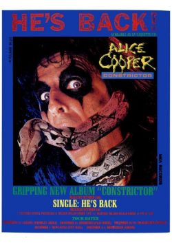 ALICE COOPER Constrictor Poster Print