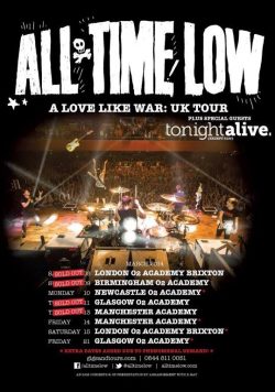ALL TIME LOW 2014 Don?t Panic UK Tour Poster Print