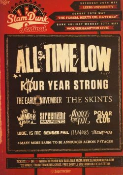 ALL TIME LOW SlamDunk Festival Poster Print