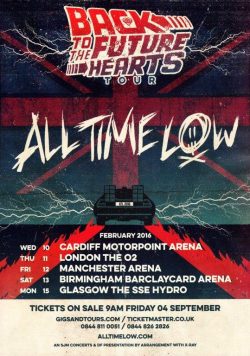ALL TIME LOW Back To The Future Hearts 2016 UK Tour Poster Print