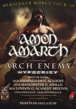 AMON AMARTH Berserker UK November 2019 Tour Poster Print