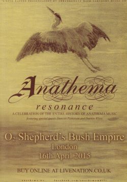 ANATHEMA Shepherd?s Bush Empire April 2015 Poster Print