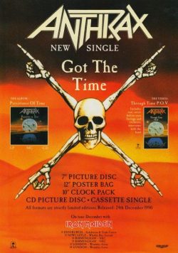 ANTHRAX Persistence Of Time Poster Print