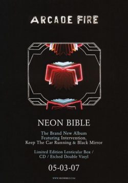 ARCADE FIRE Neon Bible Poster