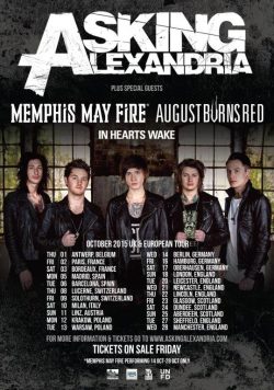 ASKING ALEXANDRIA October 2015 UK Tour Poster Print