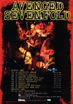 AVENGED SEVENFOLD City Of Evil 2006 UK Tour Poster Print
