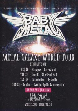 BABYMETAL Metal Galaxy UK 2020 Tour Poster Print