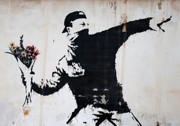 BANKSY Rage Flower Thrower Poster
