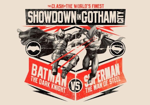 BATMAN v SUPERMAN Movie Poster Print