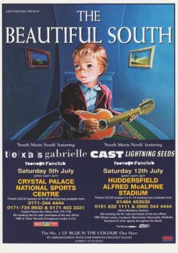 THE BEAUTIFUL SOUTH Blue Is the Colour 1997 Stadium Tour Poster Print