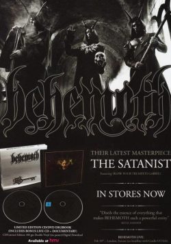 BEHEMOTH The Satanist Poster Print