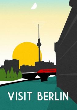 BERLIN - Germany - Vintage Travel Poster Print