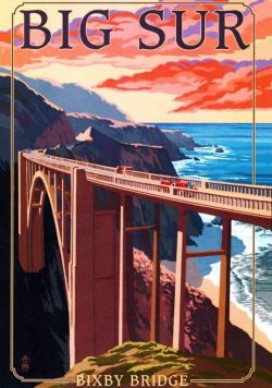 BIG SUR Vintage Travel Poster