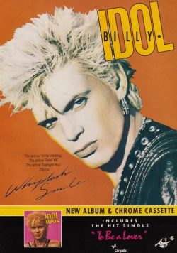 BILLY IDOL Whiplash Smile Poster