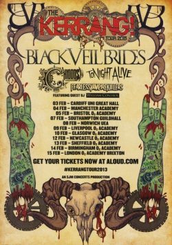 BLACK VEIL BRIDES Kerrang 2013 Tour Poster Print