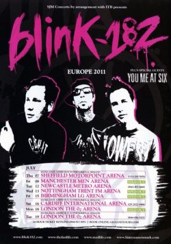 BLINK 182 Neighborhood 2011 UK/European Tour Poster Print