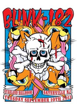 BLINK 182 Starland Ballroom New Jersey 2013 Poster Print