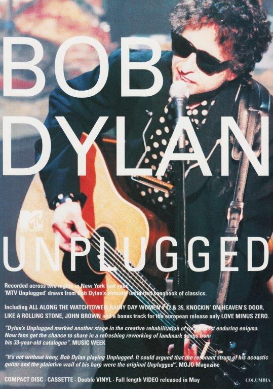 BOB DYLAN MTV Unplugged Poster - prints4u
